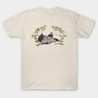 Cute Black and Grey Cat T-Shirt